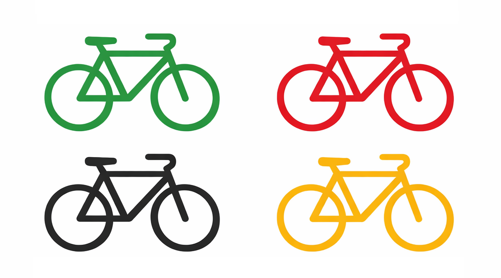 Bunte Fahrradpiktrogramme