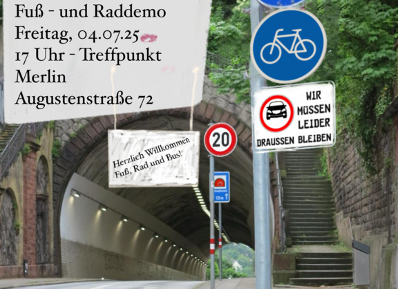 Flyer zur Schwabtunnel-Demo.