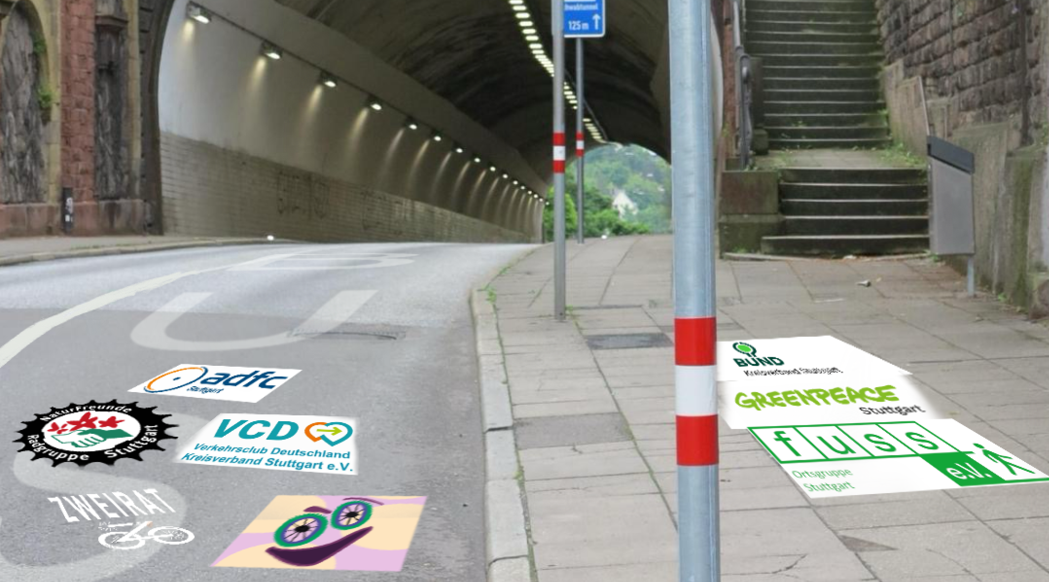 Flyer zur Schwabtunnel-Demo.
