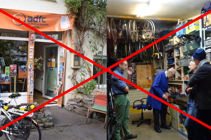Fahrradbüro und Werkstatt werden obdachlos ADFC Fahrradbüro und Selbsthilfewerkstatt wurden gekündigt