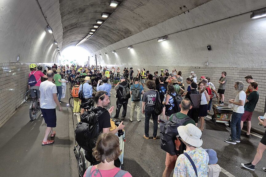 Demo Schwabtunnel am 4.7.2025 Fuß- und Raddemo zum Schwabtunnel am 4.7.2025.