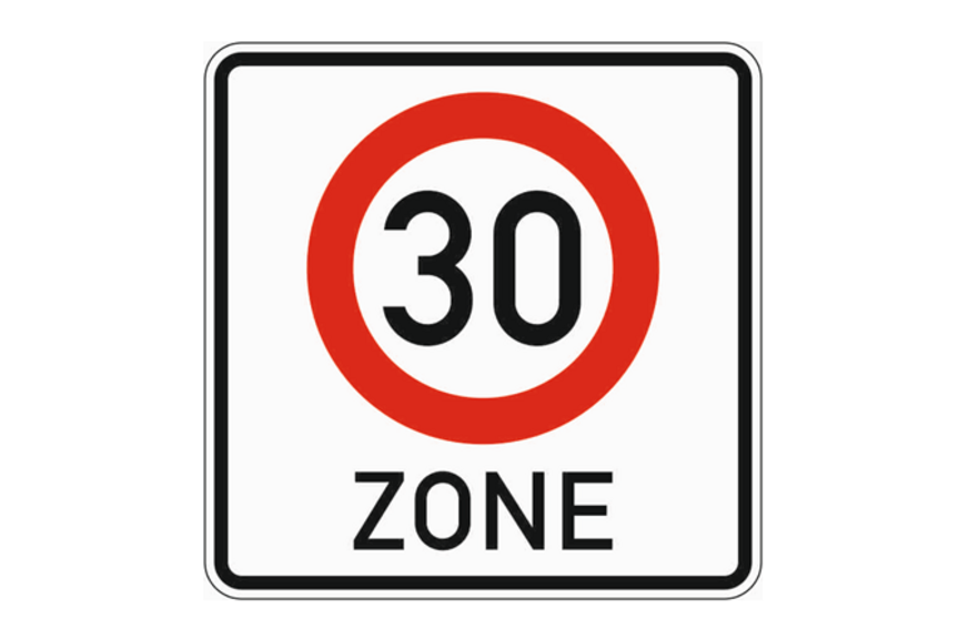 Tempo 30 Zone Verkehrsschild Tempo 30 Zone