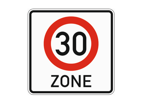 Verkehrsschild Tempo 30 Zone